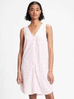 Pembe Kolsuz Keten Gömlek Elbise