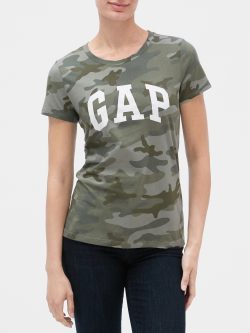 Yeşil Gap Logo Kısa Kollu T-Shirt