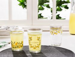 Madame Coco Papatya 3-Lü Su Bardağı Seti