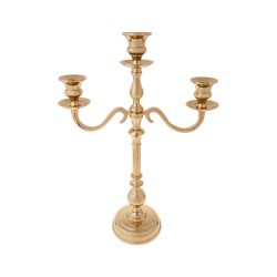 Karaca Jolie 3lü Şamdan Gold 35x30cm