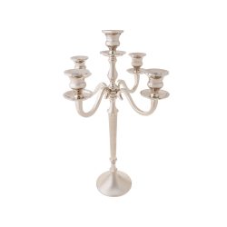 Karaca Victoria 5 Kollu Şamdan Gümüş 45×29,7cm