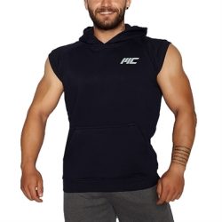 MuscleCloth Kapüşonlu Kolsuz Yelek Lacivert
