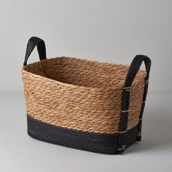 Linens Hinkle Hasir Dekoratif Sepet 30x20x18 Cm Naturel