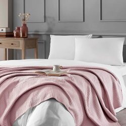 Linens Huggy Çift Kişilik Battaniye Pudra Pudra