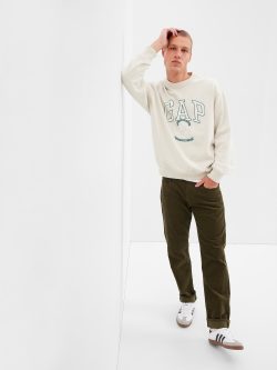 Yeşil GapFlex Slim Kadife Washwell™ Pantolon