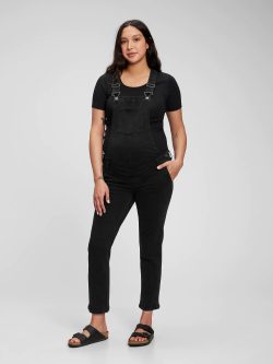 Siyah Maternity Washwell™ Denim Tulum