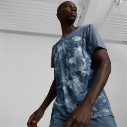 Puma – 522203_18 – PUMA Baskılı Kısa Kollu Erkek Koşu Tişörtü