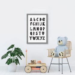 Karaca Home Harfler Çerçeve Görünümlü Siyah Beyaz Tablo
