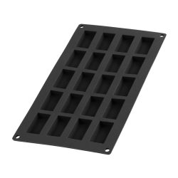 Lekue Siyah 20 Bölmeli Mini Silikon Dikdörtgen Kalıp