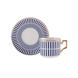 Karaca Jolly Blue Thin Line 2 Kişilik Çay Fincanı Seti 220 ml