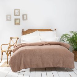 Karaca Home Faye Kahverengi Çift Kişilik Sherpa Battaniye