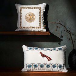 Karaca Home Paye Selçuklu Serisi Kuş Nakışlı Kırlent