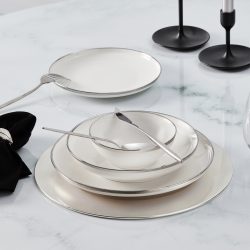 Karaca Streamline Eclipse Platin 24 Parça 6 Kişilik Yemek Takımı