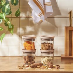 Emsan Arya 4’lü Küçük Saklama Kabı Bej