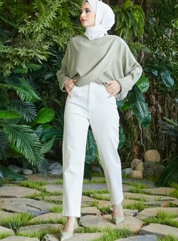 Denim Pantolon Neways Beyaz