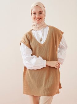 Triko Süveter Womayy Camel