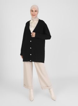 Triko Hırka Refka Siyah