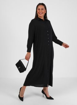 Büyük Beden Elbise Alia Siyah