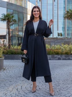 Büyük Beden Ferace Alia Siyah