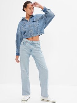 Açık Mavi High Rise 90s Loose Washwell™ Jean Pantolon