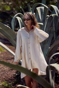 Keten Gömlek Elbise