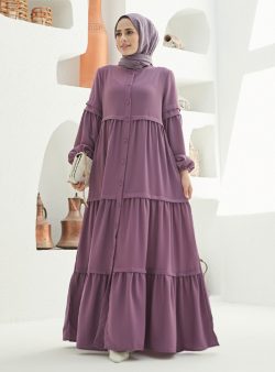 Tesettür Elbise Neways Lila