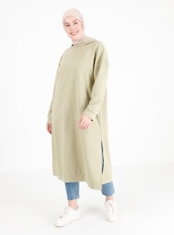 Büyük Beden Sweatshirt Bwest Yeşil