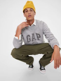 Açık Gri GAP X Sesame Street Vintage Soft Bisiklet Yaka Sweatshirt