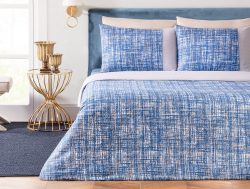 Madame Coco Amaury King Size Madame Coco Crep Baskılı Nevresim Takımı – Lacivert