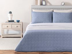 Madame Coco Hugo King Size Baskılı Ranforce Nevresim Takımı – İndigo