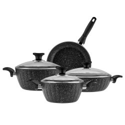 Cookplus Biogranit Dream 7 Parça Tencere Seti Black