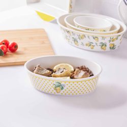 Karaca Lemon Oval Fırın Kabı 18 cm