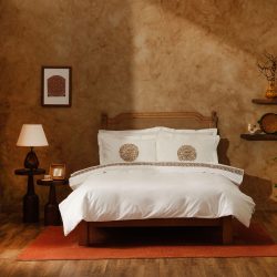 Karaca Home Paye Selçuklu Serisi Anka Mavi 0 Pamuk Çift Kişilik Nakışlı Nevresim Takımı