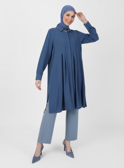 Tunik Refka Koyu Indigo