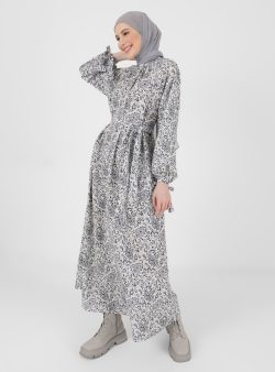 Tesettür Elbise Refka Lacivert