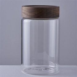 Linens Wood Kavanoz 13x13x22,5 Cm Ahşap