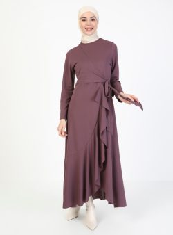 Tesettür Elbise Ecesun Lila