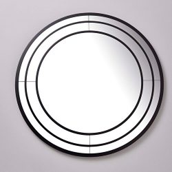 Linens Swell 60×60 Cm Duvar Aynasi Siyah Gümüş