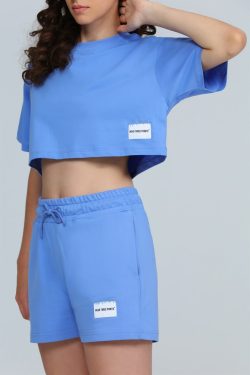 MAVİ WEEKEND CROP T-SHIRT