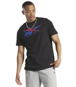 Reebok Graphic Series Track Vector Kısa Kollu T-Shirt Siyah