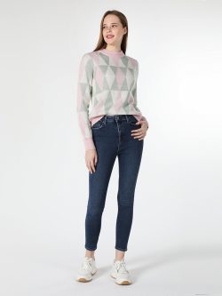 760 Diana Slim Fit Yüksek Bel Dar Paça Mavi Kadın Jean Pantolon