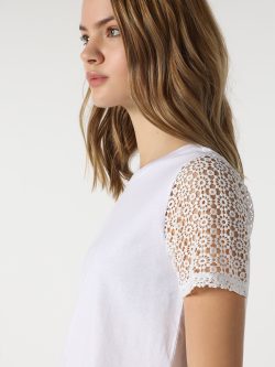 Regular Fit Beyaz Kadın Kısa Kol Tişört