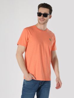 Regular Fit Bisiklet Yaka Kırmızı Erkek Kısa Kol Tişört