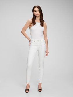Beyaz High Rise Washwell™ Skinny Jean Pantolon
