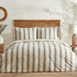 Karaca Home Naturel Line Jerardo Armur Çift Kişilik Nevresim Takımı Indigo