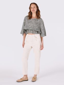 884 Lauren Regular Fit Yüksek Bel Düz Paça Açık Kahve Kadın Pantolon