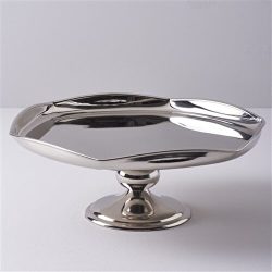 Linens Wawe 32x32x12 Cm Ayakli Servis Gümüş Gümüş