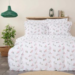 Karaca Home Silvie Kırmızı 0 Pamuk Fırfırlı Çift Kişilik Nevresim Takımı