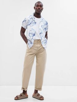 Kırık Beyaz Çiçek Desenli Vacay Gömlek