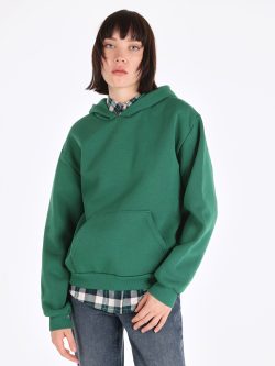 Regular Fit Kapüşonlu Yeşil Kadın Sweatshirt